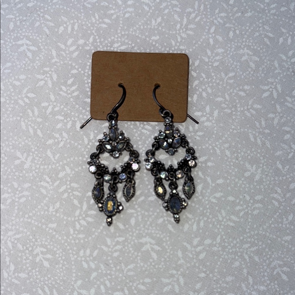 Vintage-Inspired Silver Chandelier Earrings
